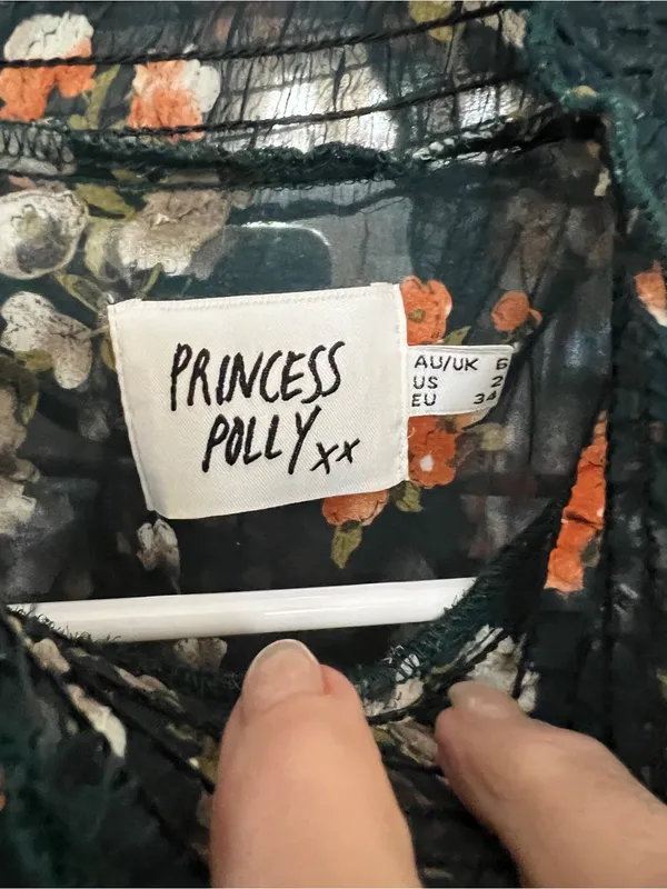 Princess Polly Black Floral Smocked Long-Sleeve Mini Dress - Image 5