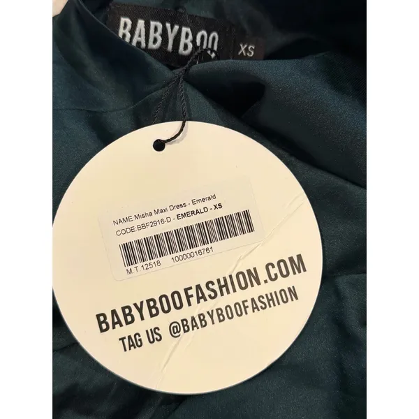 Babyboo Misha Maxi Dress Emerald Green NEW NWT Size XS - Image 9