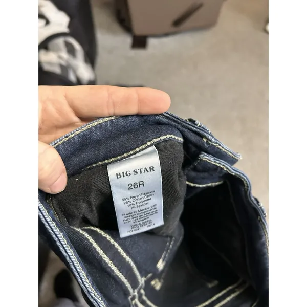 Big Star Womens Jeans‎ Maggie Boot Size 26R Low Rise Denim Pants Embroidered - Image 6