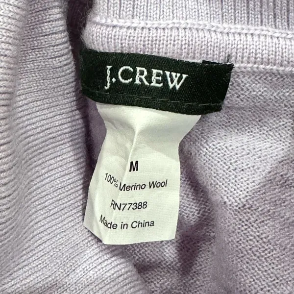 J. Crew Light Purple Wool Turtleneck Lightweight Sweater Women’s Medium - Image 2