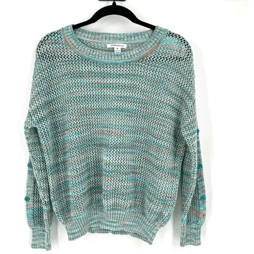 John Paul Richard Women's Beachy Knit Pullover Sweater Green Blue Medium coastal - Image 2
