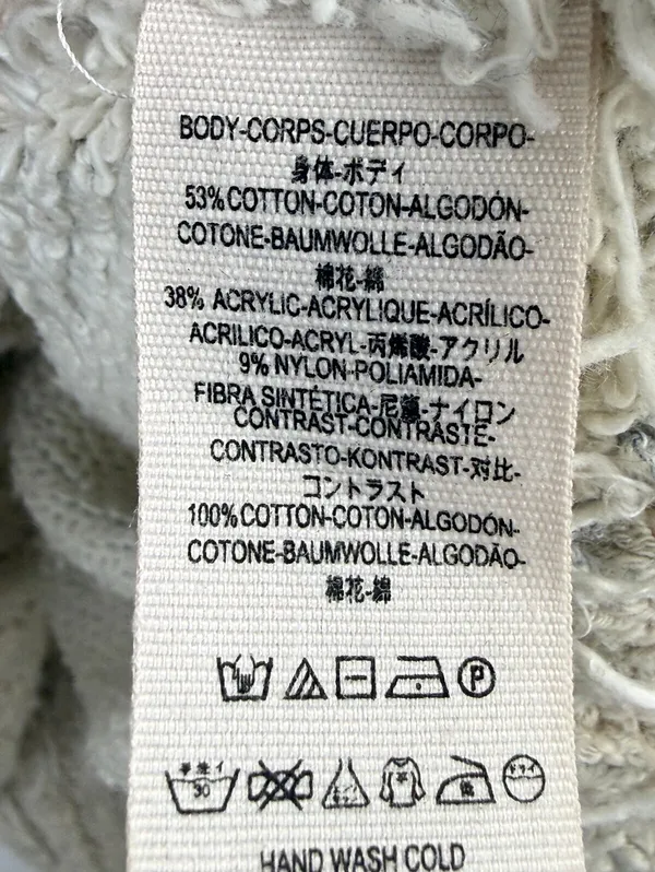 Free People Gray and Cream Mixed-Media Cable Knit Hoodie - Size - XS - Image 6