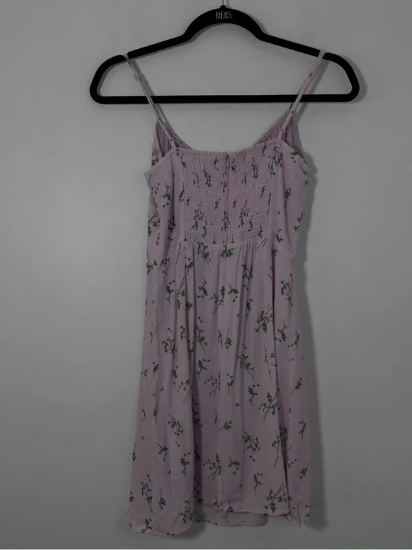 Aritzia Sunday Best Delilah Mini Dress Lilac Bloom Floral Pink Size Small - Image 4