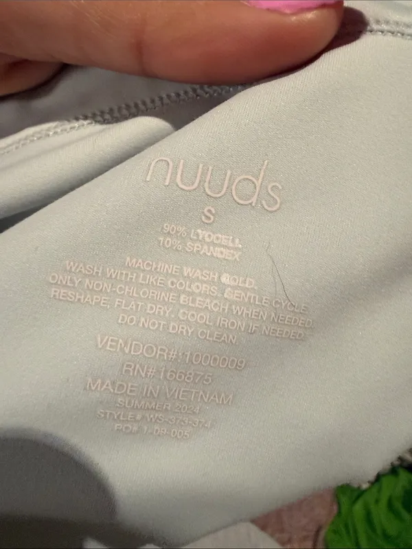 nuuds Crop Active Tank Mint Scoop Neck Lyocell- Size Small - Image 6