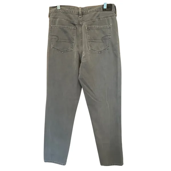 American‎ Eagle Mom Jean 10 Long Gray High Waisted Denim 90s Casual Grunge Indie - Image 5