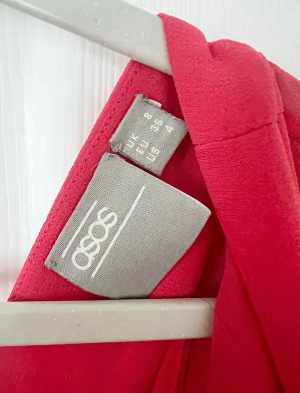 ASOS Red V Neck Mini Dress - Image 5