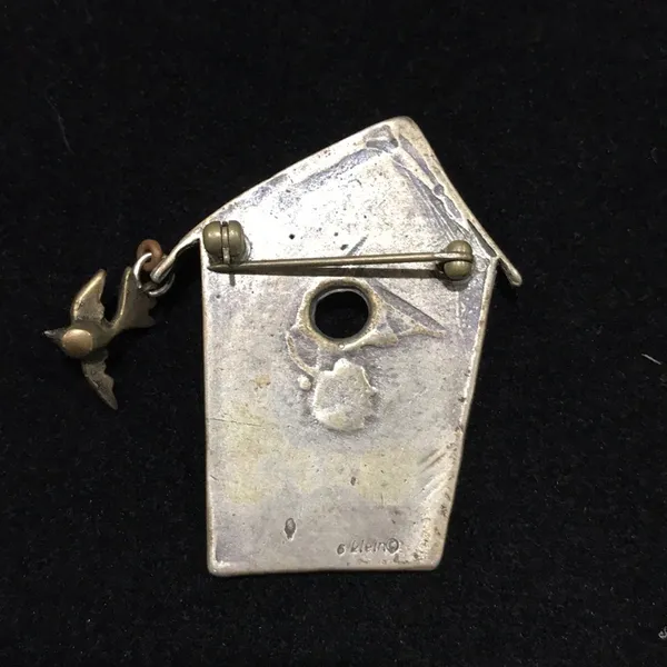 Vintage Klein Birdhouse w/ Bird Brooch - Image 2
