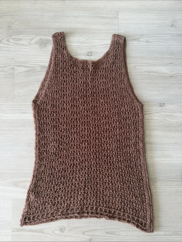 Rhythm. Crochet Cover Up Brown Size M - Image 4