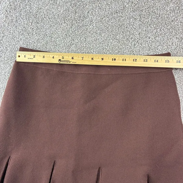 Zara Brown Pleated Knit Mini Skirt Womens‎ L New Dark Academia Preppy Knitwear - Image 5