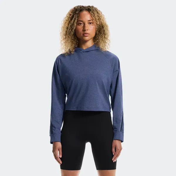 ON CLOUD Stylish Blue Hoodie for Women - Image 2