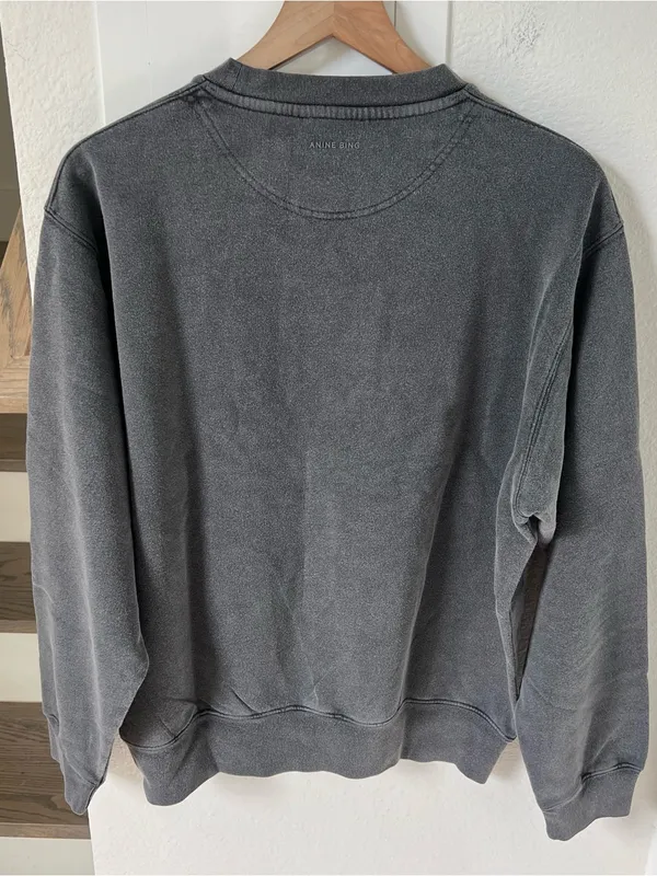 Anine Bing Ramona Sweatshirt University of Dallas in Washed Black NWT - Image 3