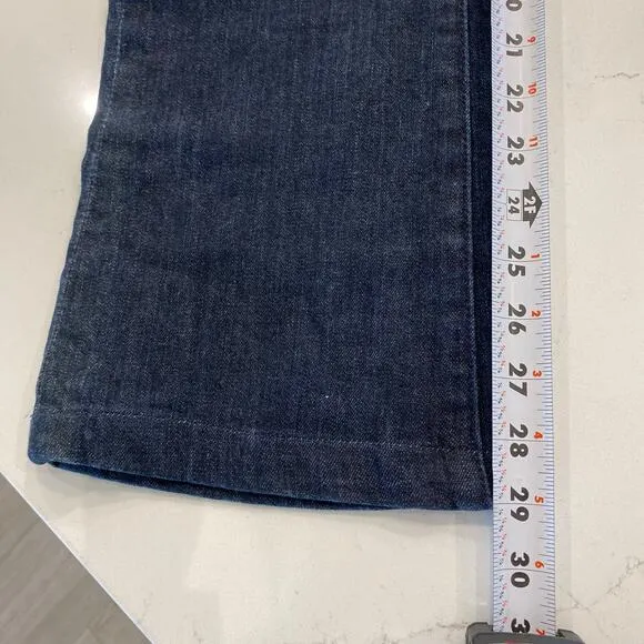 7 for all Mankind Blue Bootcut Jeans with Rhinestones‎ Bling Size 26 - Image 9