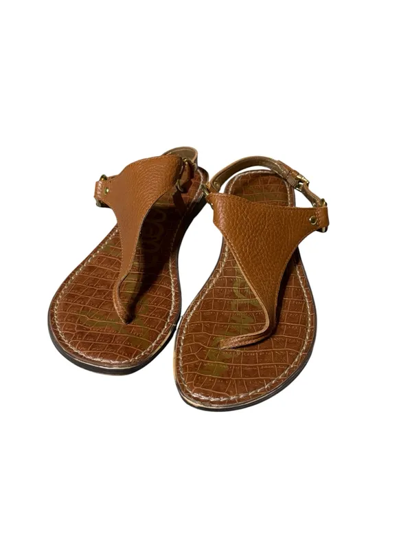 Sam Edelman Greta Brown Leather Thong Slingback Sandals Women's Size 9 - Image 2