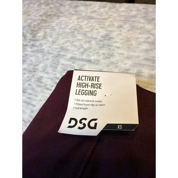DSG Women Burgundy Activate High Rise‎ Full Length Leggings Size XS NWT - Image 4