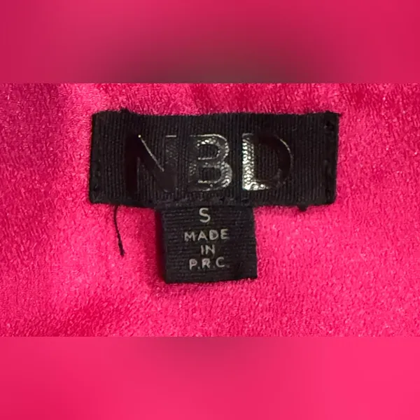 NBD Revolve Pink Criss Cross Back Halter Skater‎ Mini Dress Size Small - Image 4