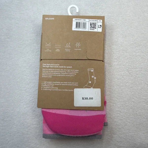 On Cloud Elite Run Sock High Women's Size 4-6 Raspberry/Pink New - Image 4
