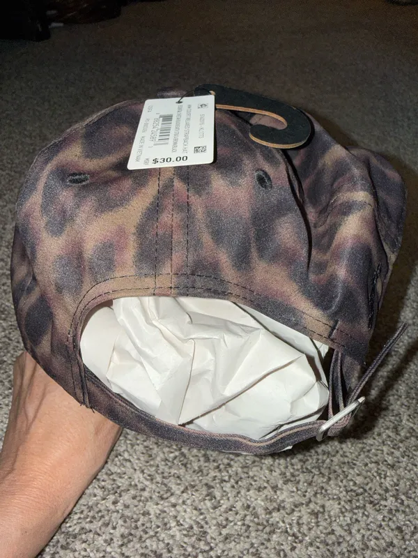 Adidas Women's Court Relaxed Strapback Hat Leopard Print - Image 3