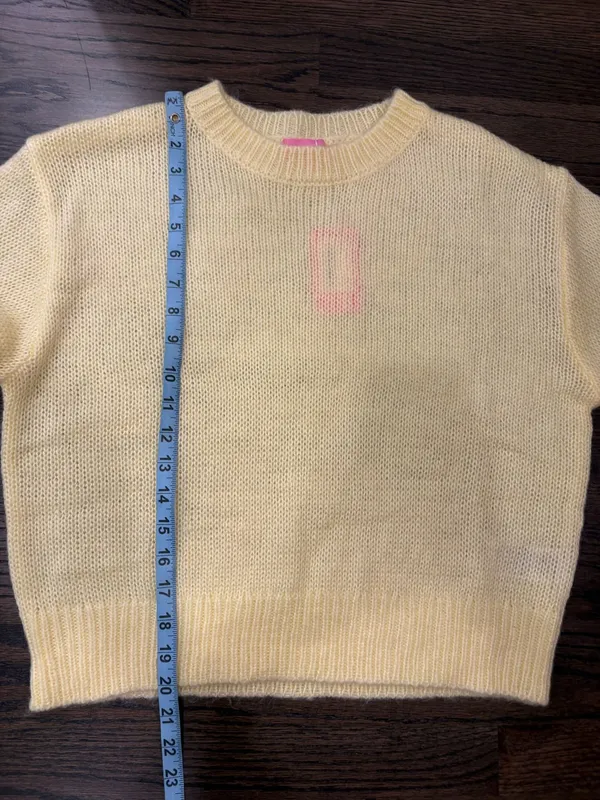 Edikted Sweater Yellow Lightweight Knit - Image 3