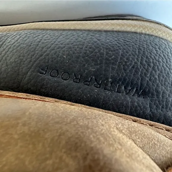 Bearpaw Boots Leighton Wool Blend‎ Lined Winter Boots Tan Black Womens Size 7 - Image 5