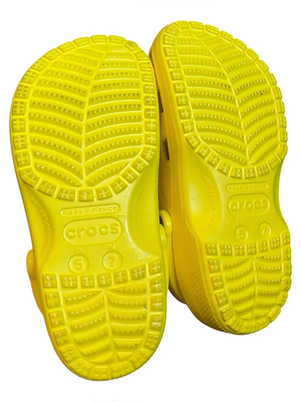 Crocs Classic Clogs Slip On Shoes Yellow Lemon Size 5 Men 7 Women - Image 9