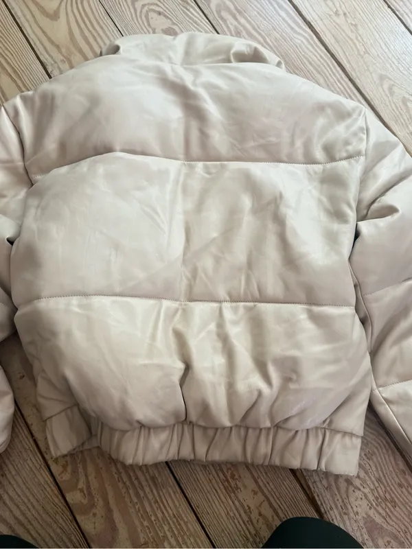 Abercrombie & Fitch Ultra Collection Vegan Leather Puffer Jacket - spot on back - Image 4