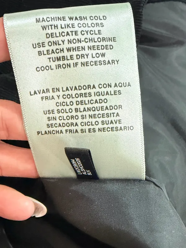 Levi's Unisex 100% Cotton Black Quilted Corduroy Puffer Zip-Up Jacket Size XL - Image 13