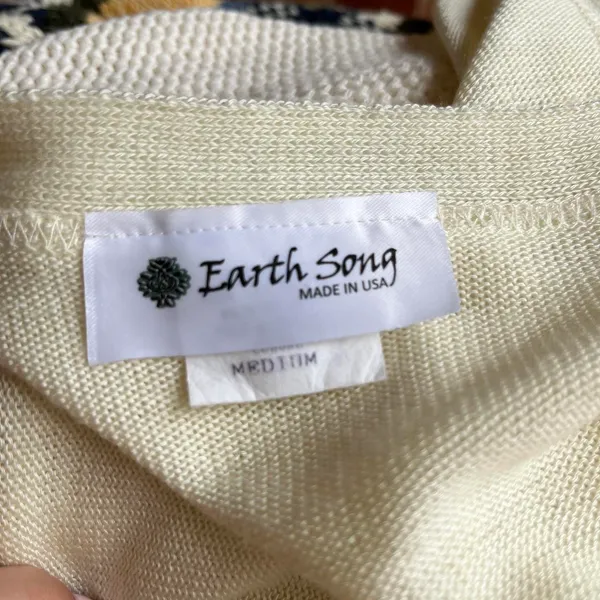 Earth Song Cream Tie Cardigan - Image 3
