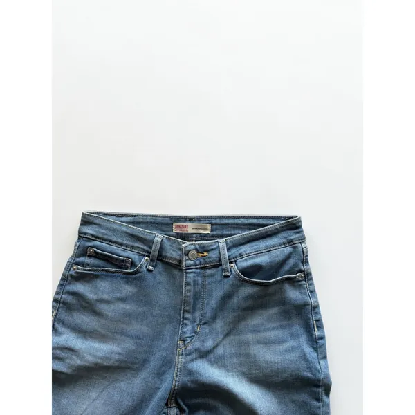 Signature by Levi Strauss Womens Bermuda Shorts‎ Medium Wash Denim Size 8 W29 - Image 5