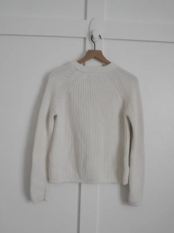 Quince Organic Cotton Fisherman Crew Sweater Ivory - Image 5