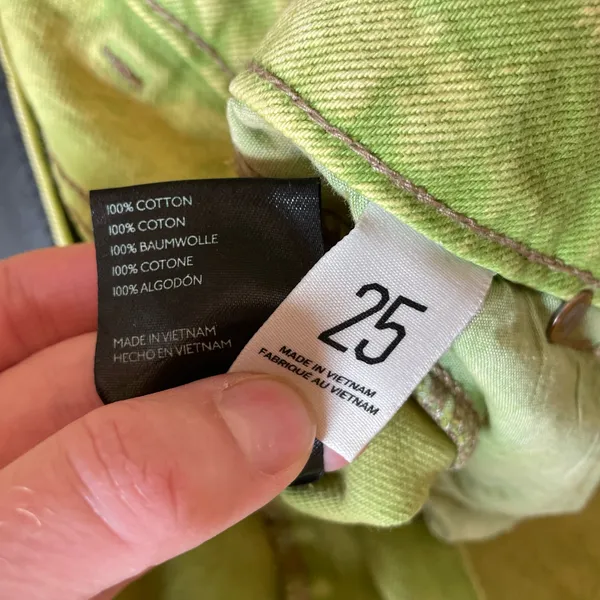 BDG Lime Green Wide Leg Jeans — Size 25 - Image 9