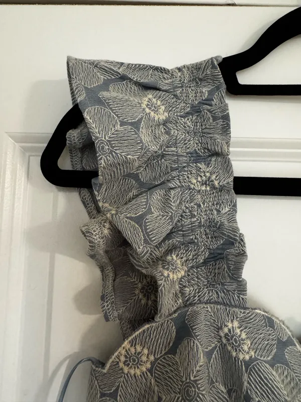 Sofie the Label Midi Floral Dress Blue Gray Size L - Image 3