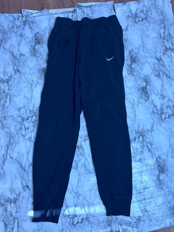 Nike Black Jogger Sweatpants joggers fit White Swoosh size small loungewear - Image 3
