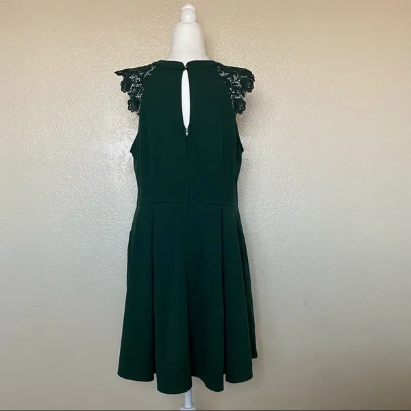 Speechless Plus Lace-Contrast Fit & Flare Dress 3X - Image 8