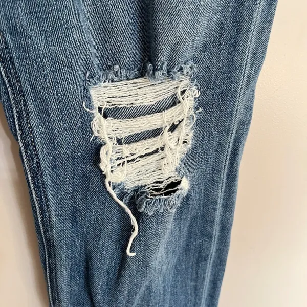 Hidden Jeans Distressed Straight‎ Leg Raw Hem Denim Medium Blue Size 28 - Image 2