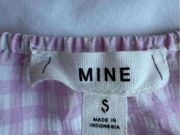 mine Pink Gingham Smocked Peplum Blouse - Image 7