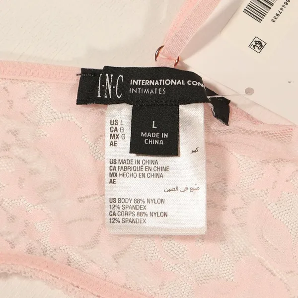NWOT INC Concepts Blush Pink Lace Bralette Size Large - Image 5