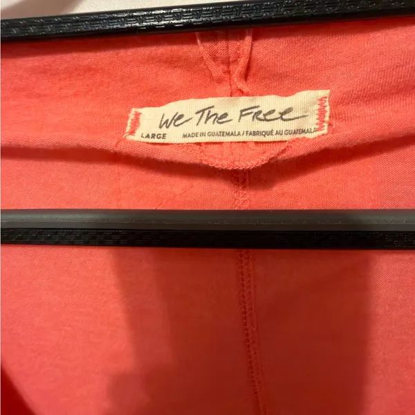 We The Free NWOT Free People Just Chill Slouchy Draping Top Size Large, Tangerine - Image 4
