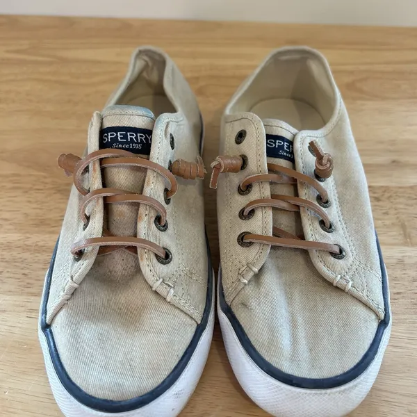 Sperry Top-Sider Pier View Casual Slip-on Sneakers Sand‎ Beige Women's Size 7 - Image 7