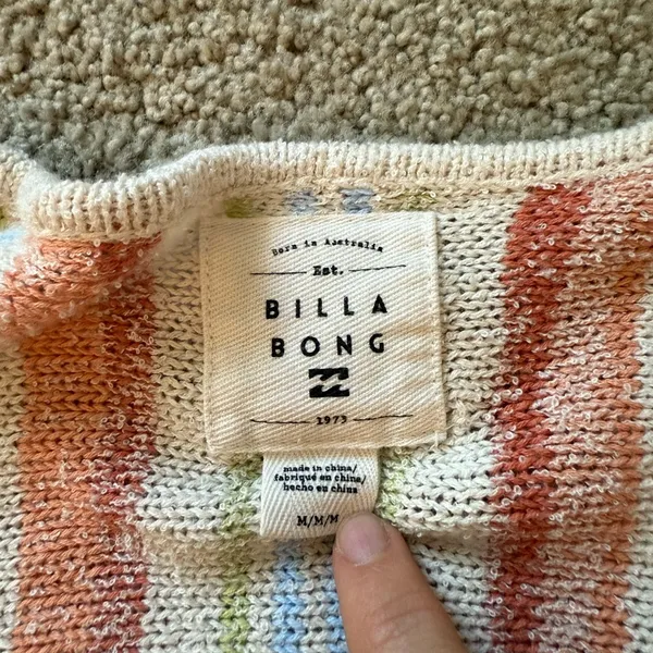 Billabong Multicolor Striped Sweater - Image 3