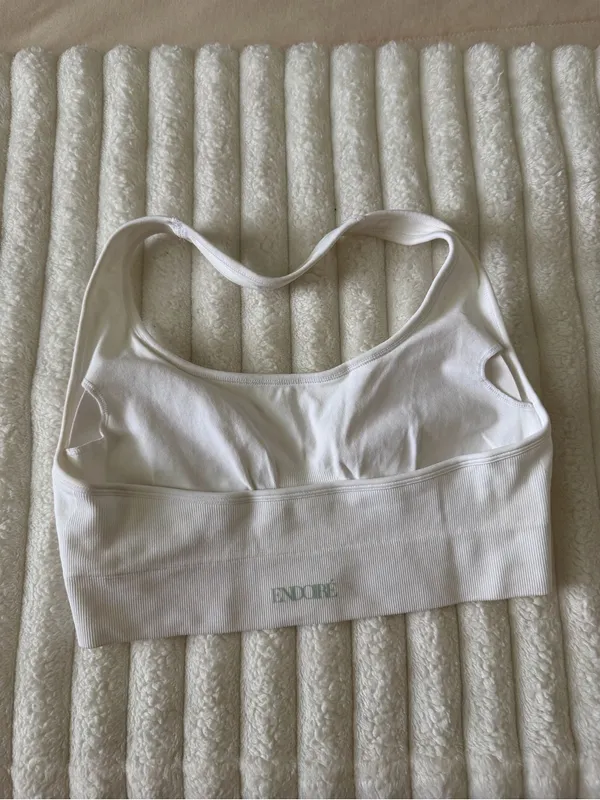 Endoire Seamless White Racerback sports bra - Image 7