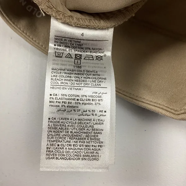 Old Navy High Rise Pixie Skinny Tan Pants With Smoothing Pockets Size 4 NEW! - Image 6
