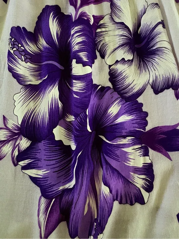 NF Hawaiian Floral Smocked Bodice On/Off Shoulder Boutique Free Size Maxi Dress - Image 2