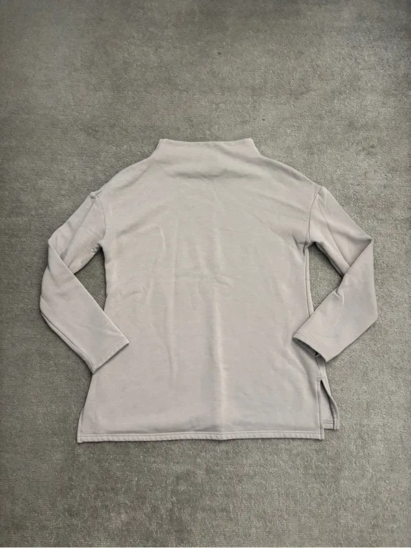 Free Fly Mock Neck Long Sleeve Sweatshirt Beige Women’s - Image 2