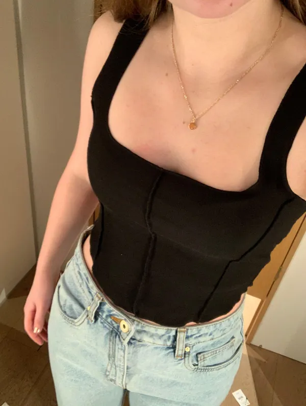 Cotton On Black Corset Style Crop Top - Image 4
