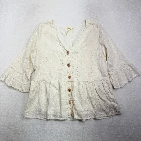 Matilda Jane XL Top Dream Chasers Have A Good Day Blouse #31676 Boho Romantic - Image 2