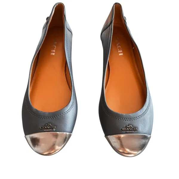 Coach Flats‎ Women's Black Mirror Metallic Chelsea Cap Toe Classic Sophisticated - Image 12