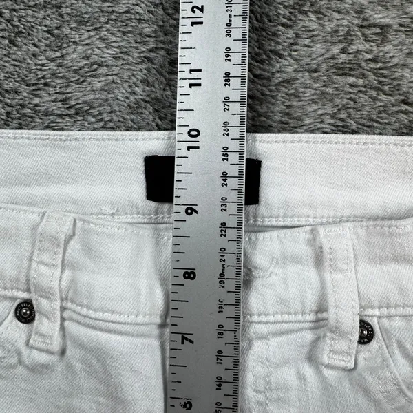 7 For All Mankind Skinny Denim Jeans Women's 26 White - Image 4