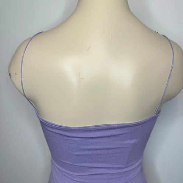Naked Wardrobe Women's 2X Got The Scoop Bodysuit Purple Thin Strap Thong NWT - Image 3
