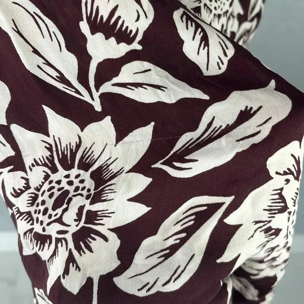 Flawed Theory 100% silk floral dress‎ lightweight dress v neck button sleeveless - Image 7