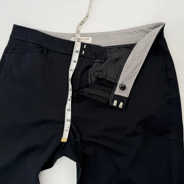 COLDWATER CREEK Capri Pants Womens 10 Black Natural Fit Crop Casual Cotton Blend - Image 7
